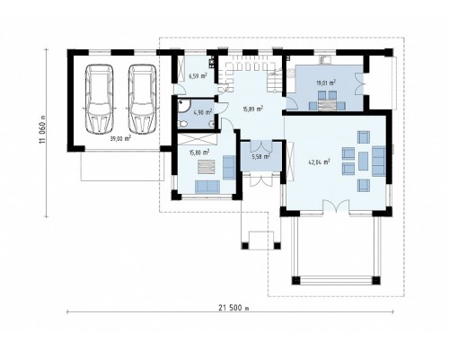 Проект Zz201 Проект стильного и просторного дома с элементами классической архитектуры.  Проекты домов и гаражей