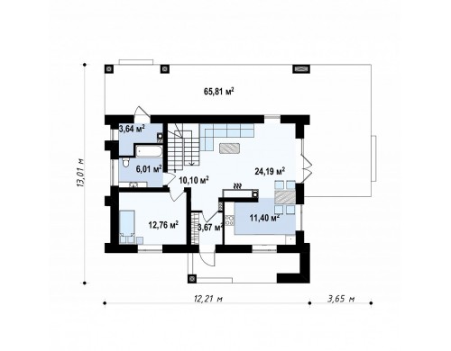 Проект Zz4 Двухэтажный коттедж с уютной террасой и балконом  Проекты домов и гаражей