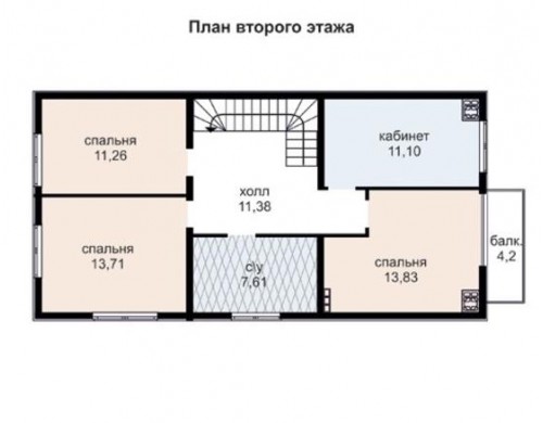 Проект каркасного дома KD-021 146.2 м², 13.2 м × 6.7 м, 2 этажа