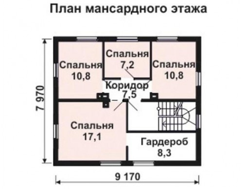 Проект каркасного дома KD-030 147.2 м², 15.7 м × 11.6 м, 2 этажа