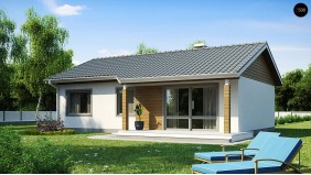 PB-003 - проект Компактный дом с двускатной крышей
